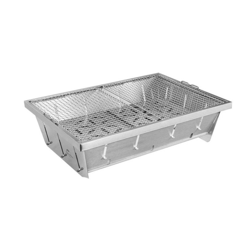 Портативний гриль Naturehike Picnic BBQ Grill NH20CJ006 розмір L з нержавіючої сталі вага 4.95 кг для пікніків та кемпінгу