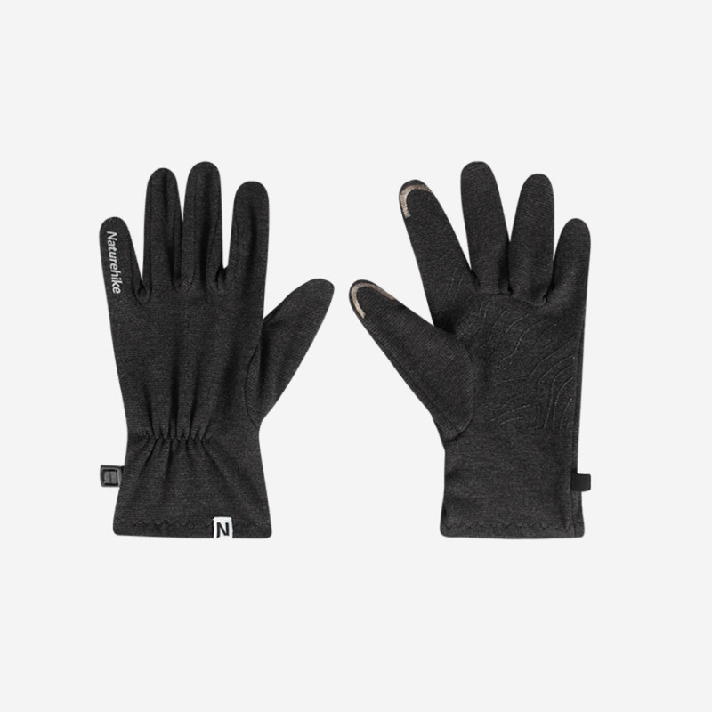 Вітрозахисні рукавички Naturehike CYY2341KA024 розмір XL чорні сенсорні для активного відпочинку зимові