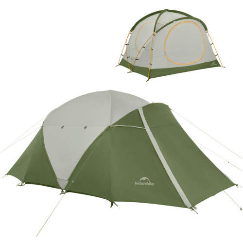 Намет Naturehike KOTA 4 CNK2450WS041 темно-зелений на 4 особи 7.2 кг двошаровий для кемпінгу 460 х 273 х 195 см