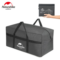Сумка-баул Naturehike NH17S021-L 100 л темно-сіра нейлонова для туризму компактна з ручками Сумка-баул Naturehike NH17S021-L 100 л темно-сіра нейлонова для туризму компактна з ручками