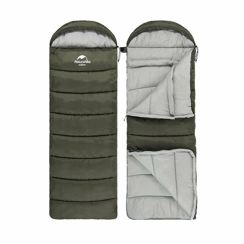 Спальний мішок Naturehike U350 NH20MSD07 правий зелений 1°C водонепроникна вага 1.7 кг розміри 220 х 75 см
