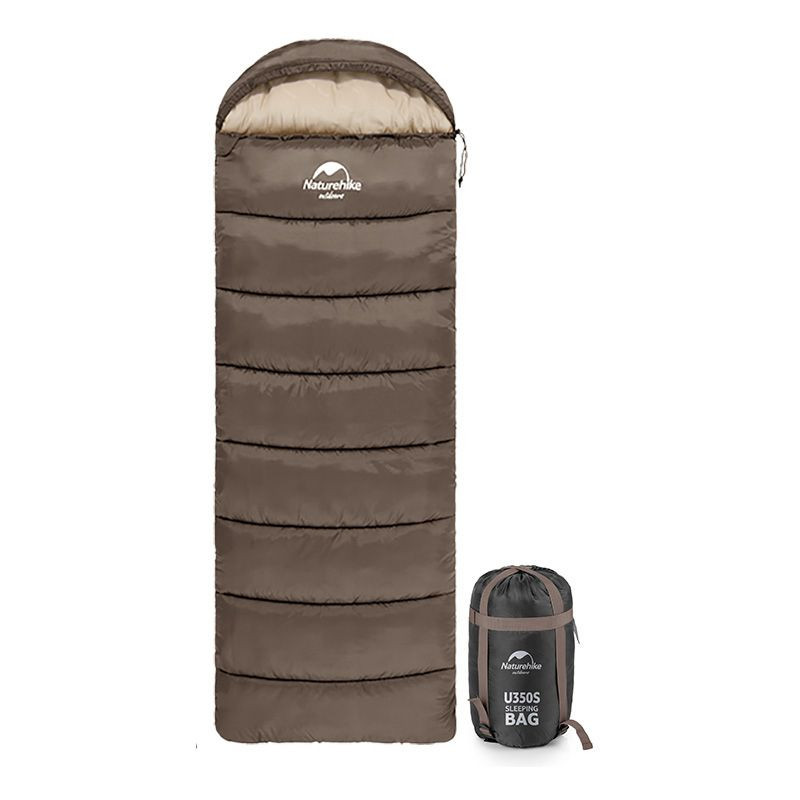 Спальний мішок Naturehike U350S NH20MSD07 лівий -3°C коричневий вага 1.7 кг поліестер 190Т