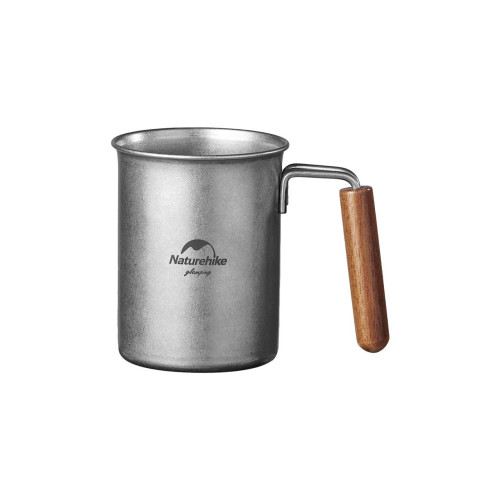 Кружка Naturehike NH21SJ001 350 мл нержавіюча сталь дерево вага 150 г для гарячих і холодних напоїв