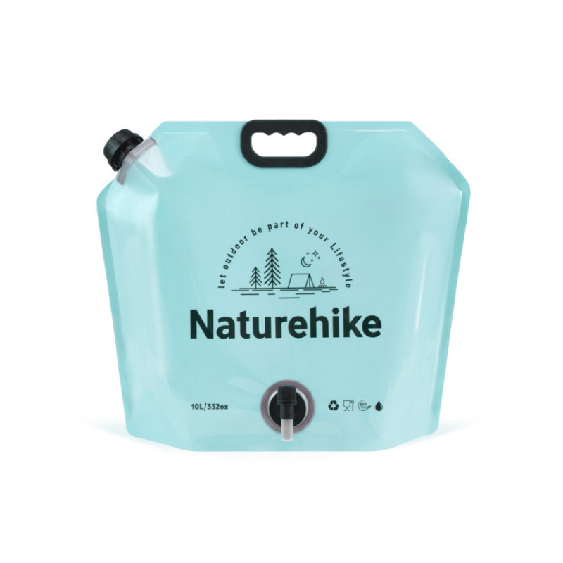 Складний контейнер для води Naturehike CNK2450CF027 10 л блакитний трислойний поліетилен вага 120 г