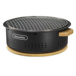 Кемпінгова пічка Naturehike CNK2550CF010 кругла 36*32.6*12 см хромоване залізо для барбекю Кемпінгова пічка Naturehike CNK2550CF010 кругла 36*32.6*12 см хромоване залізо для барбекю