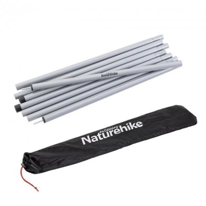 Стійки для тентів Naturehike Steel poles Updated NH19PJ042 25мм 2.4м сірі оцинковані (2 шт)