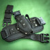 Кобура на стегно Kirasa для ПМ чорна Cordura 1000D 170 г з двома фастексами і регульованим розміром