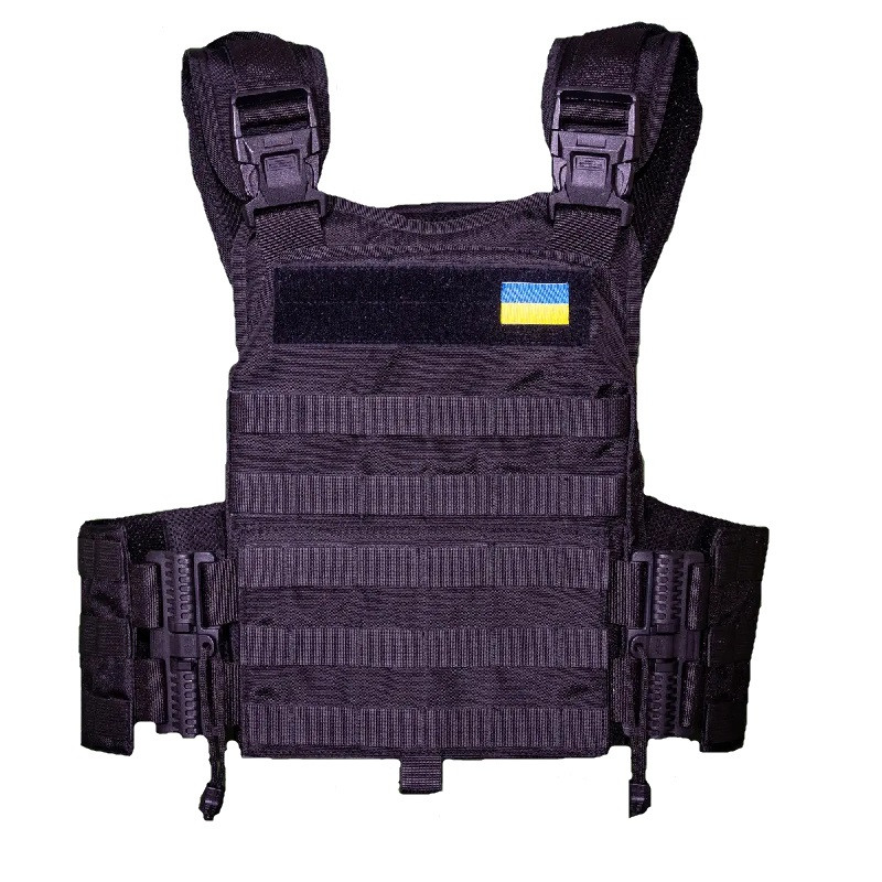 Плитоноска Kirasa чорна швидкоскидом кордура 1000d універсальний 25х30 см Molle система