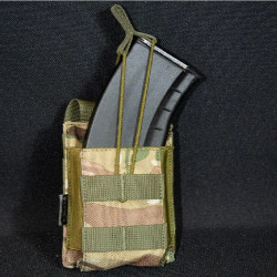 Підсумок Kirasa мультикам одинарний для ріжка з системою MOLLE з Cordura 1000 міцні кріплення Підсумок Kirasa мультикам одинарний для ріжка з системою MOLLE з Cordura 1000 міцні кріплення