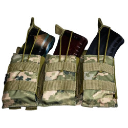 Підсумок AK Kirasa KI232 Cordura 1000D піксель для 3 магазинів з системою MOLLE та фіксацією резинкою Підсумок AK Kirasa KI232 Cordura 1000D піксель для 3 магазинів з системою MOLLE та фіксацією резинкою