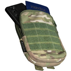 Підсумок-органайзер Kirasa мультикам 18х13х3 см Cordura 900D система кріплення MOLLE 2 відділи Підсумок-органайзер Kirasa мультикам 18х13х3 см Cordura 900D система кріплення MOLLE 2 відділи