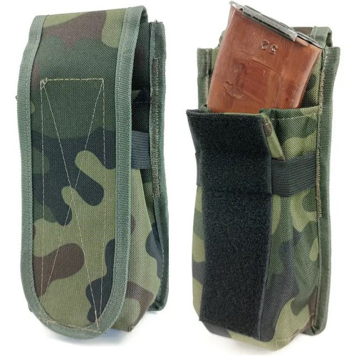 Підсумок закритий одинарний для 2 магазинів АК Cordura мультикам 22х4.5х10 см вага 105 г