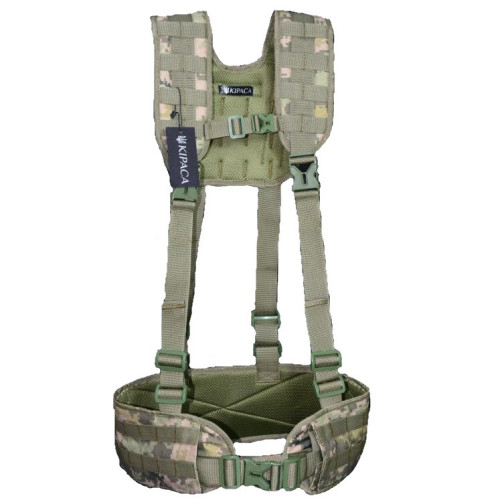 Розвантажувальна система РПС-1 Kirasa піксель Cordura 1000d розмір L система MOLLE жорсткий пояс