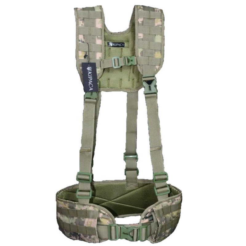 Розвантажувальна система РПС-1 Kirasa піксель Cordura 1000d розмір L система MOLLE жорсткий пояс