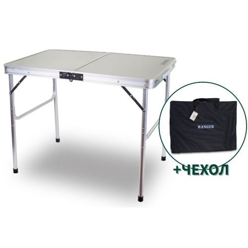 Стіл Ranger Slim розкладний алюмінієвий 3.25 кг висота 37-70 см 5х60х90 см сірий