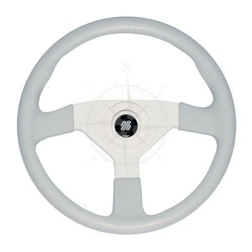 Руль Ultraflex V38G/W 350 мм термопластик сірий/білий стандартний конус 3/4″ Італія для човна та катера