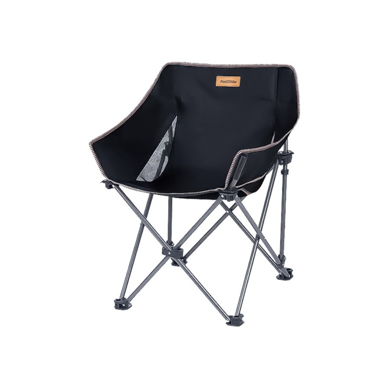 Складне крісло Naturehike NH20JJ022 чорний 600D Oxford Cotton вага 3 кг висота 35 см для активного відпочинку