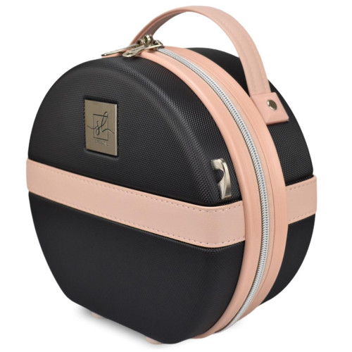Бьюті-кейс Semi Line T5671-1 Black/Pink 5L из ABS-пластика для авиаперелетов с тремя отделениями