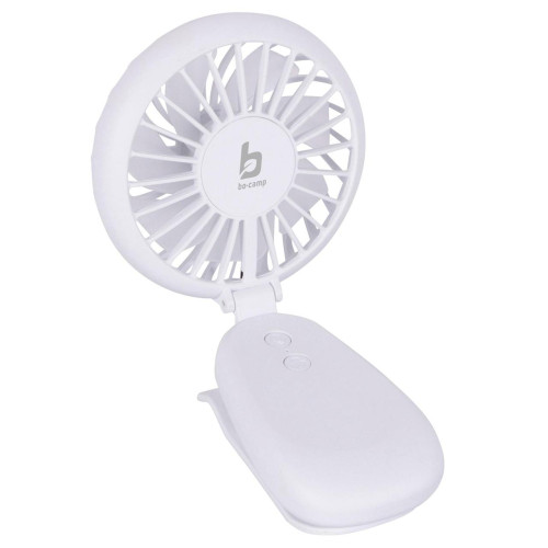 Вентилятор акумуляторний Bo-Camp Mini Fan With Clamp White 2 швидкості обдуву Li-ion акумулятор 800 мАг 2 години роботи