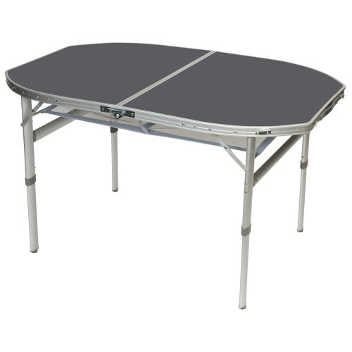 Стіл Bo-Camp Case Model Oval 120x80 cm Grey регульована висота 36/70 см максимальне навантаження 30 кг