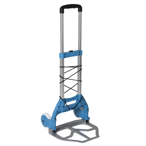 Візок Bo-Camp Trolley Foldable 75 kg алюмінієвий каркас телескопічна ручка 98 см компактний Silver/Blue