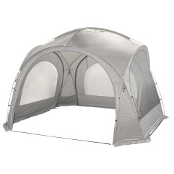Шатро Bo-Camp Partytent Light Large Grey для 6 человек водонепроницаемость 1200 мм сталевий каркас 3 стенки с окнами Шатро Bo-Camp Partytent Light Large Grey для 6 человек водонепроницаемость 1200 мм сталевий каркас 3 стенки с окнами