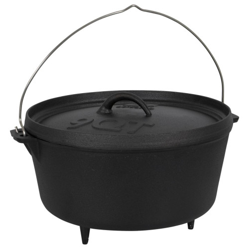 Казан Bo-Camp Dutch Oven Cast Iron 31 см чавунний 7.1 л чорний для кемпінгу з кришкою