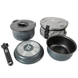 Набір посуду Bo-Camp Trekking 5 Pieces Anthracite об'єм 1.7 л антипригарне покриття для кемпінгу Набір посуду Bo-Camp Trekking 5 Pieces Anthracite об'єм 1.7 л антипригарне покриття для кемпінгу
