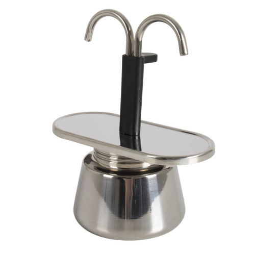 Гейзерна кавоварка Bo-Camp Stainless Steel 2-cups Silver об’єм 100 мл для кемпінгу та туризму