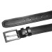 Ремінь чоловічий Semi Line Black P8236-0 XL натуральна шкіра 4 см класична пряжка-гвоздь