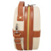 Бьюті-кейс Semi Line T5670-1 Ecru/Brown 5L из ABS-пластика с ремешком и зеркальцем для зручного хранения косметики