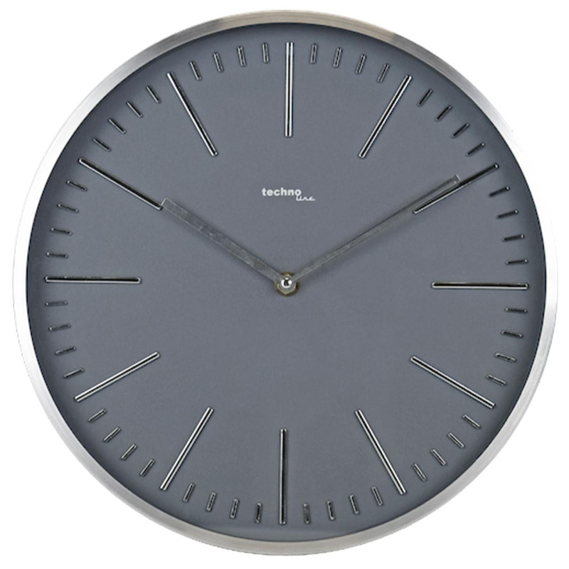 Годинник настінний Technoline WT7215 Grey діаметр 290 мм безшумний кварцовий механізм стильний дизайн
