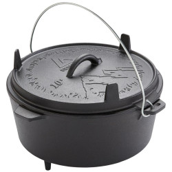 Казан Groenberg Askja Pot 33 cm 10 L Black чавун для приготування їжі на вогні і в духовці з кришкою та ручкою Казан Groenberg Askja Pot 33 cm 10 L Black чавун для приготування їжі на вогні і в духовці з кришкою та ручкою