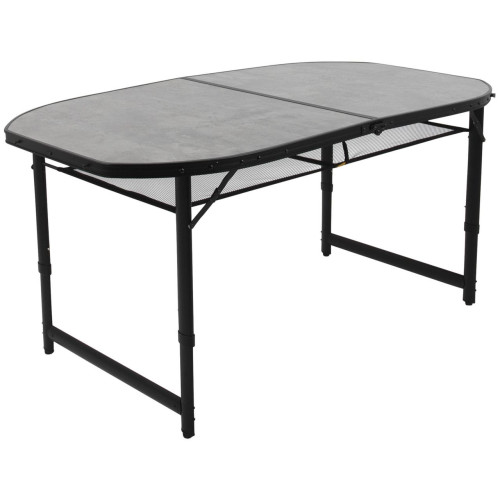 Стіл Bo-Camp Northgate Oval 150x80 см Black/Grey легкий алюмінієвий каркас максимальне навантаження 30 кг