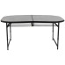 Стіл Bo-Camp Northgate Oval 150x80 см Black/Grey легкий алюмінієвий каркас максимальне навантаження 30 кг