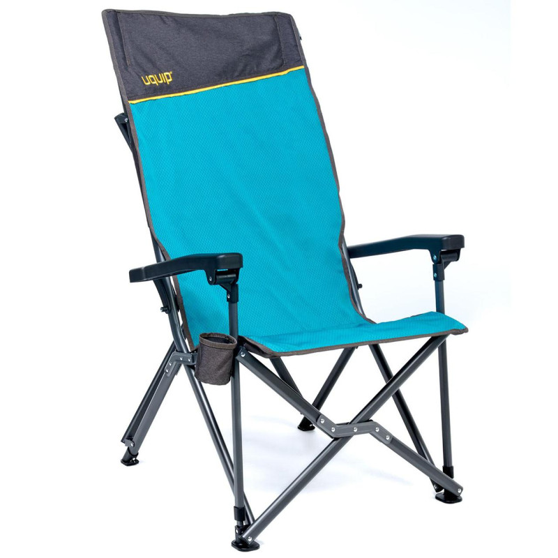 Крісло Uquip Barry Blue/Grey (244050) розкладне 200 кг максимальне навантаження сталь легке складання