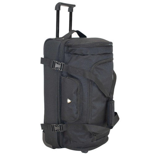 Сумка дорожня на колесах Semi Line 60 Black T5607-0 обʼєм 60 л з міцного 600D Polyester PVC 5 відділень