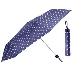 Парасолька Semi Line L2036-3 Blue White Dots складна механічна діаметр 98 см вага 230 г матеріал Polyester 190T PG Парасолька Semi Line L2036-3 Blue White Dots складна механічна діаметр 98 см вага 230 г матеріал Polyester 190T PG