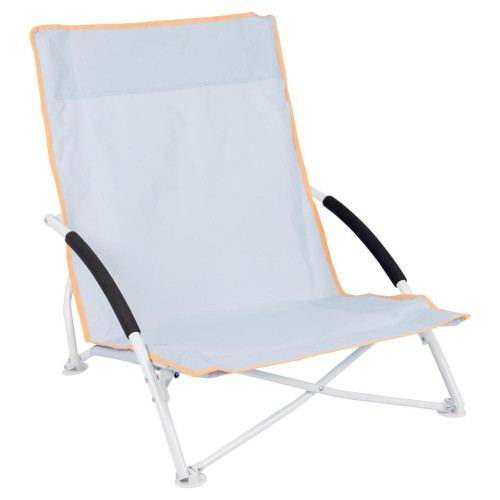 Крісло розкладне Bo-Camp Saint-Malo Pastel Blue максимальне навантаження 80 кг вага 2.45 кг з м’якими підлокітниками