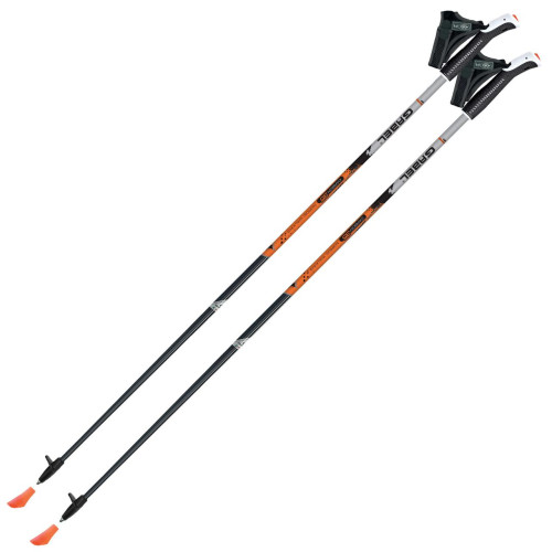 Палиці для скандинавської ходьби Gabel X-1.35 Black/Orange 125 см карбонові ультралегкі з твердосплавними наконечниками