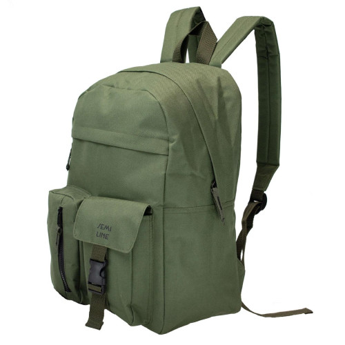 Рюкзак міський Semi Line 28 Khaki J4918-1 об'єм 28 л матеріал 600D Polyester PVC м'які шлейки