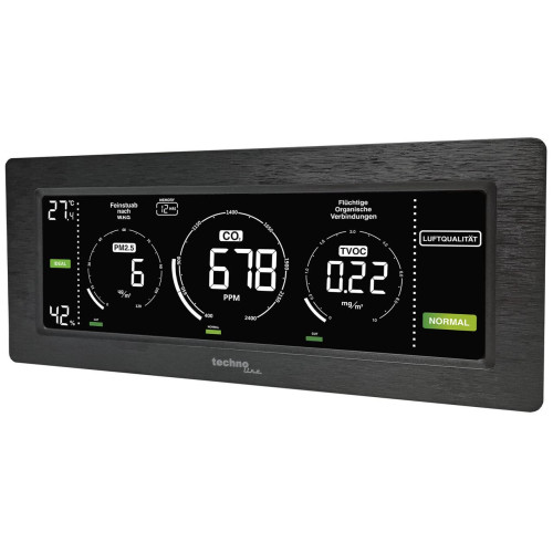 Метеостанція Technoline WL1035 Black моніторинг CO2 PM2.5 TVOC температура вологість 0-50°C 20-95%