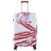 Валіза Semi Line T5654-3 White/Red Print об'єм 97 л вага 4.3 кг кодовий замок на 4 колесах