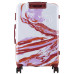 Валіза Semi Line T5654-3 White/Red Print об'єм 97 л вага 4.3 кг кодовий замок на 4 колесах