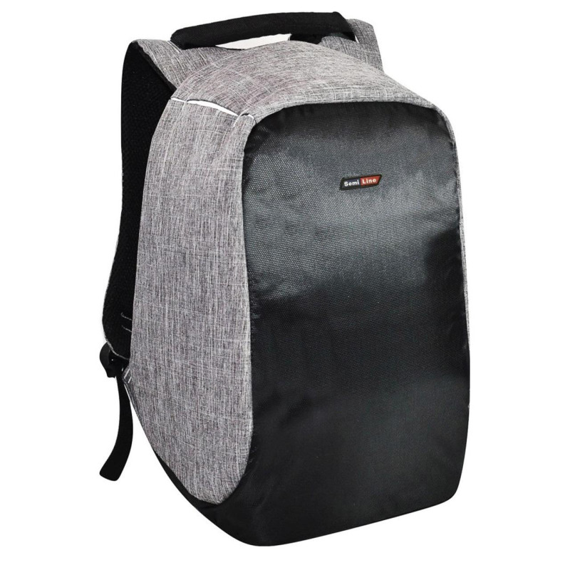 Рюкзак міський Semi Line 17 Grey/Black (8387) об'єм 17 л водостійкий антивор для ноутбука до 14