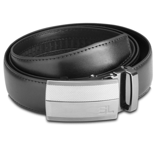 Ремінь чоловічий Semi Line Black (P8235-0 M) натуральна шкіра автоматична пряжка ширина 3.5 см розмір M