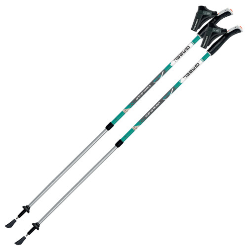 Палиці для скандинавської ходьби Gabel Vario S-9.6 Teal алюмінієві телескопічні 2 секції вага 212 г