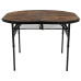 Стіл Bo-Camp Woodbine Oval 100x70 см алюмінієвий Black/Wood look максимальне навантаження 30 кг регульована висота 36/70 см