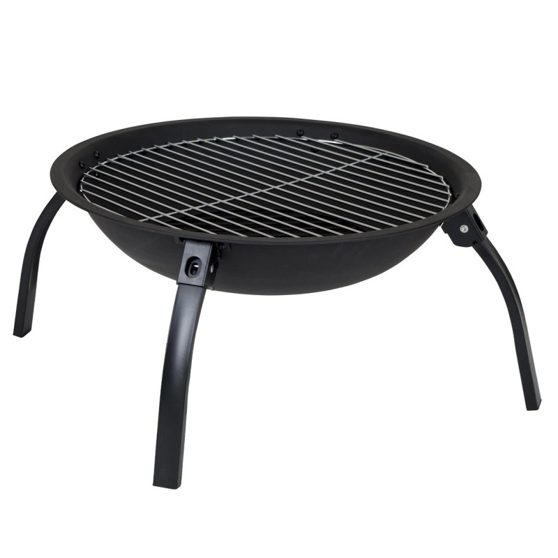 Гриль вугільний Bo-Camp Firebowl Harrow Black 2.5 кг для дачі кемпінгу жаростійка сталь складні ніжки