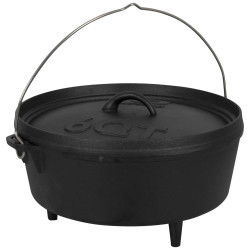 Казан Bo-Camp Dutch Oven Cast Iron 31 см 5 л чорний для приготування на вогні з кришкою і сталевою ручкою Казан Bo-Camp Dutch Oven Cast Iron 31 см 5 л чорний для приготування на вогні з кришкою і сталевою ручкою
